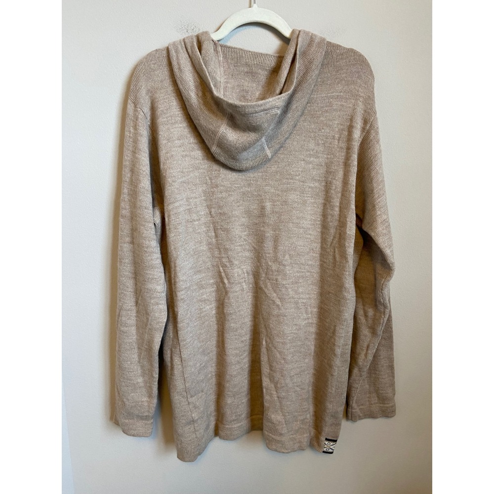 Paka Royal Alpaca Blend Pullover Hoodie Oatmeal Beige Knit Sweater Unisex XL - Picture 6 of 6
